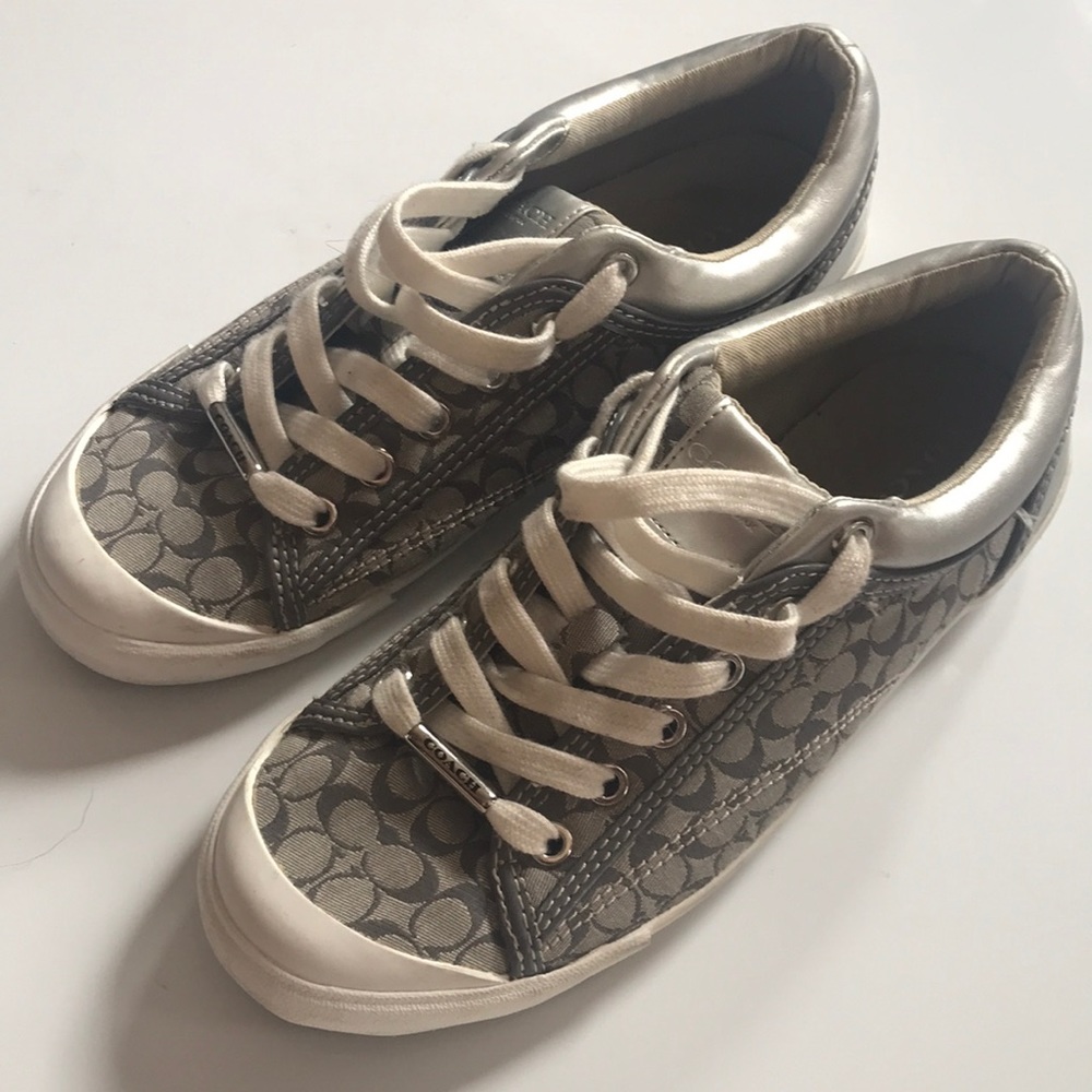 COPY - COACH FRANCESCA SNEAKERS WHITE GREY SIZE 7b